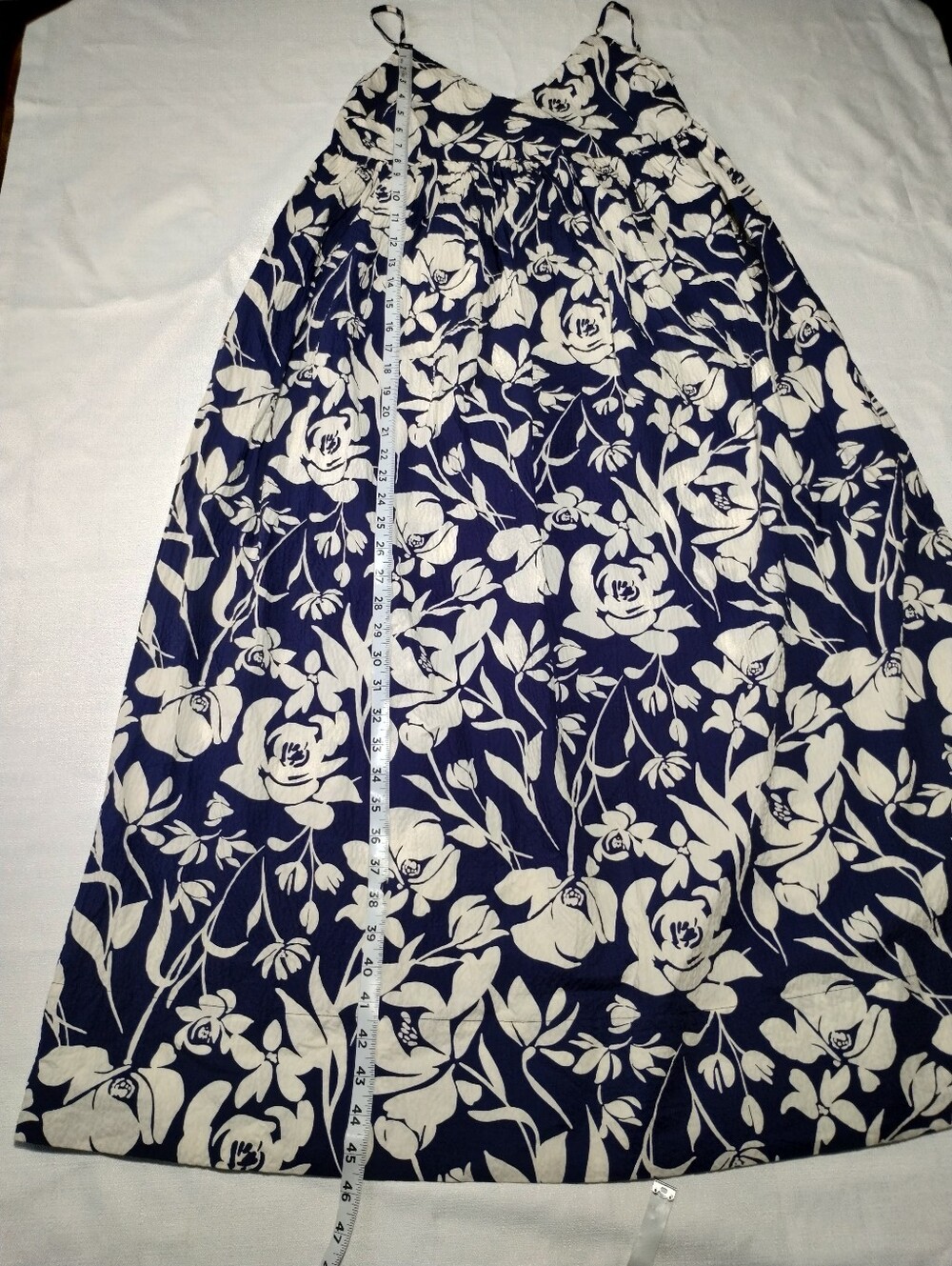 a new day Navy and Cream Floral Spaghetti-Strap Maxi Dress - Picture 5 of 11